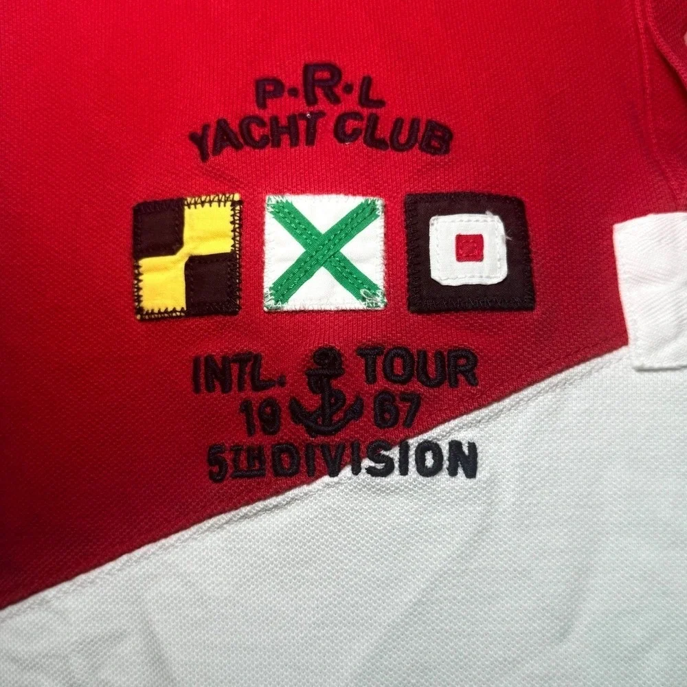 Polo Ralph Lauren 1967 Yacht Club Big Pony Polo Shirt Mens Large Custom Slim Fit